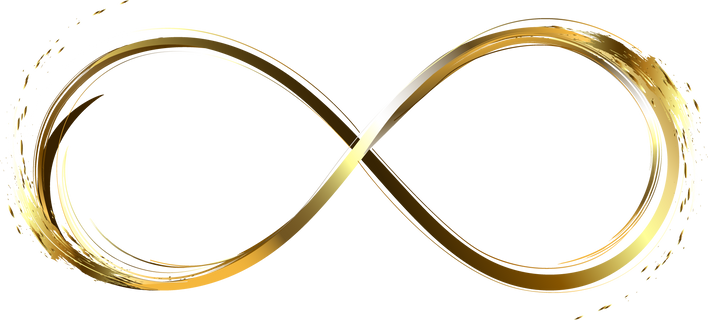 Gold infinity symbol